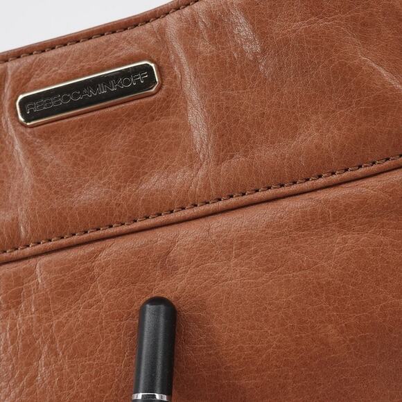 Rebecca Minkoff Swing Shoulder Bag Brown Leather Chain Strap Convertible Tassels - Picture 16 of 16